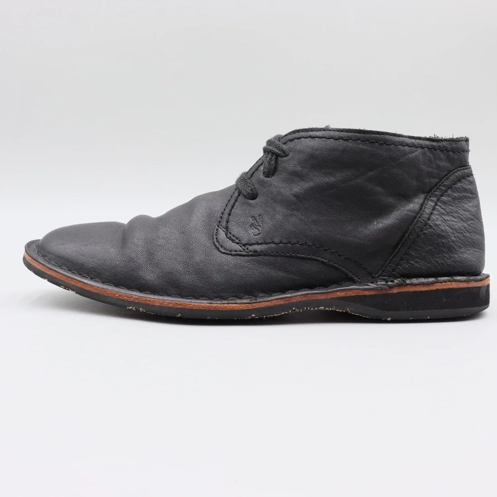 John Varvatos USA Hipster Chukka Boots Mens Black Leather Size 9.5 US F505L4B